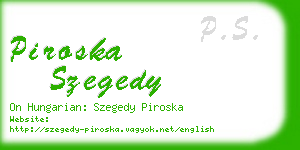 piroska szegedy business card